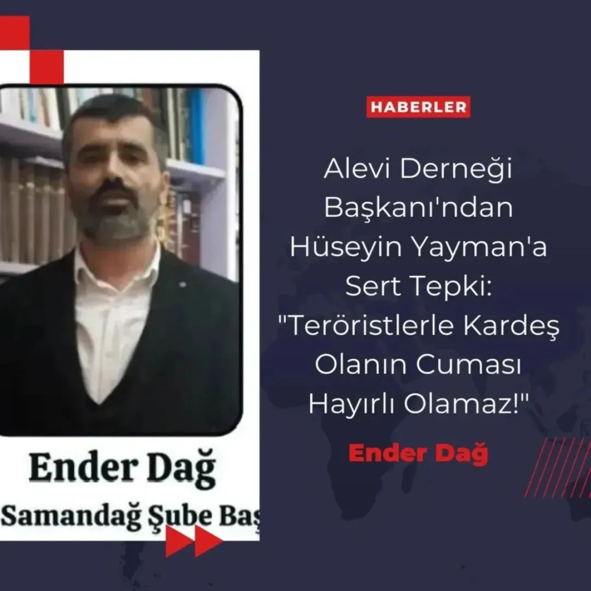 Alevi Derneği Başkanı'ndan Hüseyin Yayman'a Sert Tepki: 