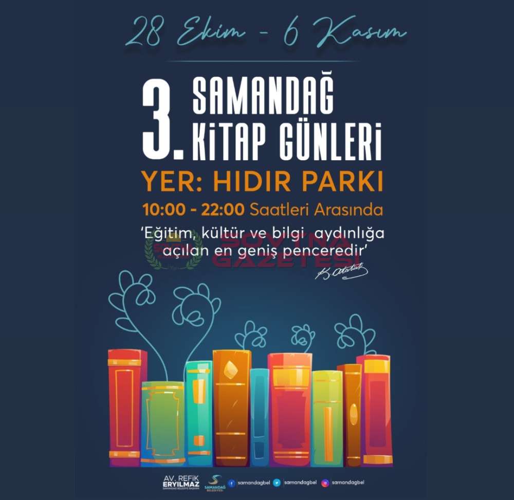 GELENEKSEL SAMANDAĞ KİTAP GÜNLERİ CUMA GÜNÜ BAŞLIYOR