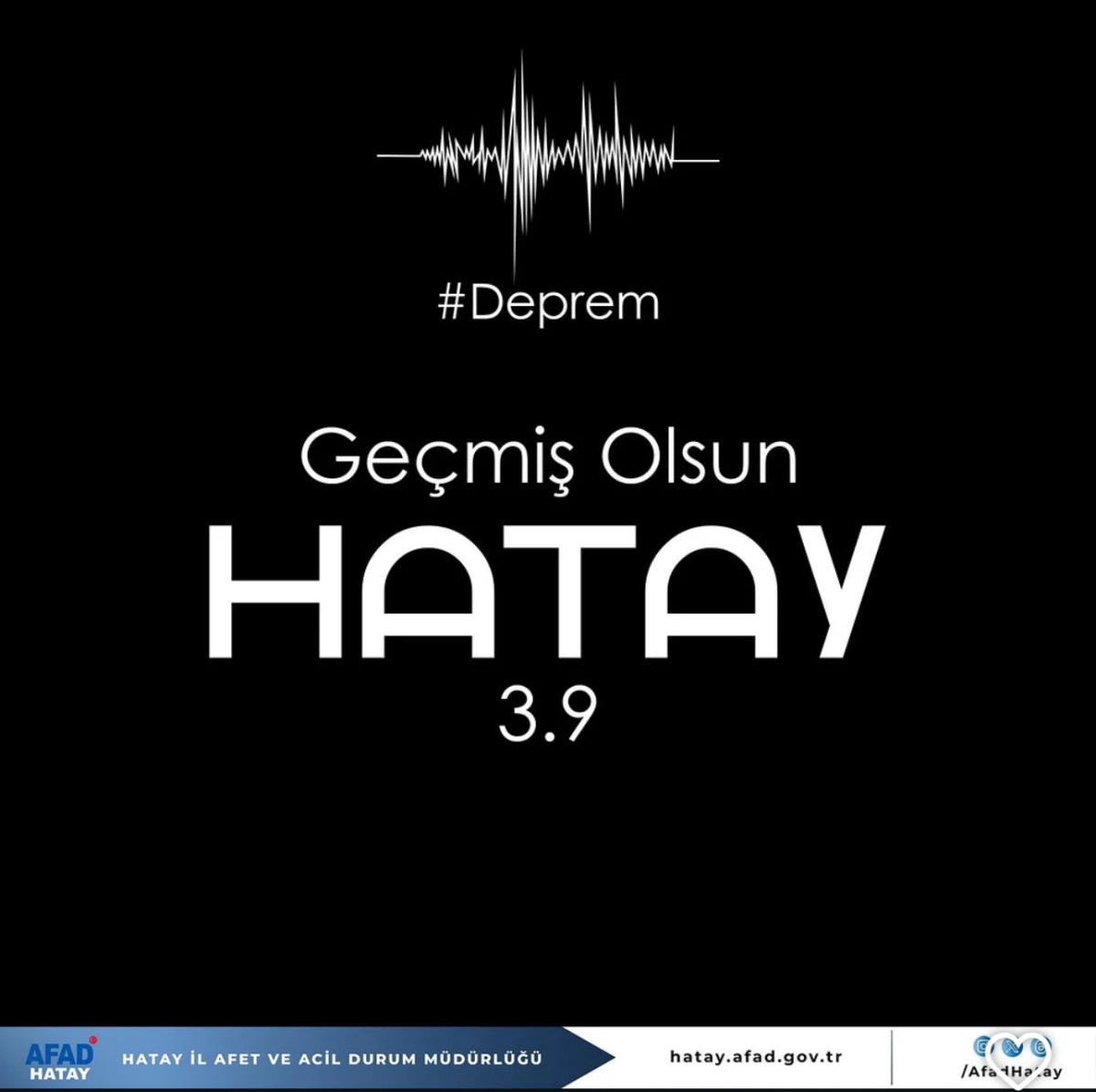 Hatay Defne’de 3.9 Büyüklüğünde Deprem!