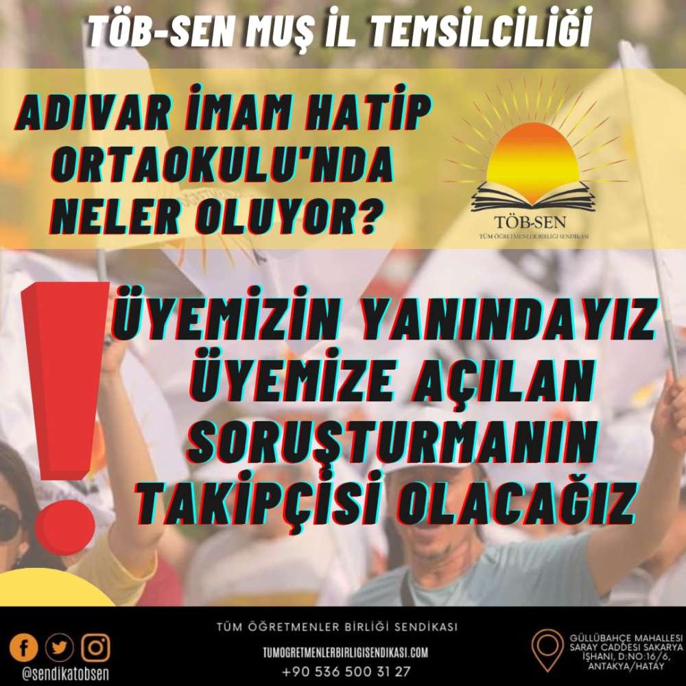 TÖB-SEN:ÜYEMİZE MOBİNG UYGULANIYOR 